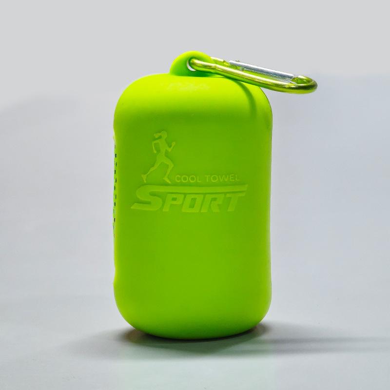 Портативный силиконовый быстросохнущий охлаждающий набор полотенец с дышащей коробкой для хранения