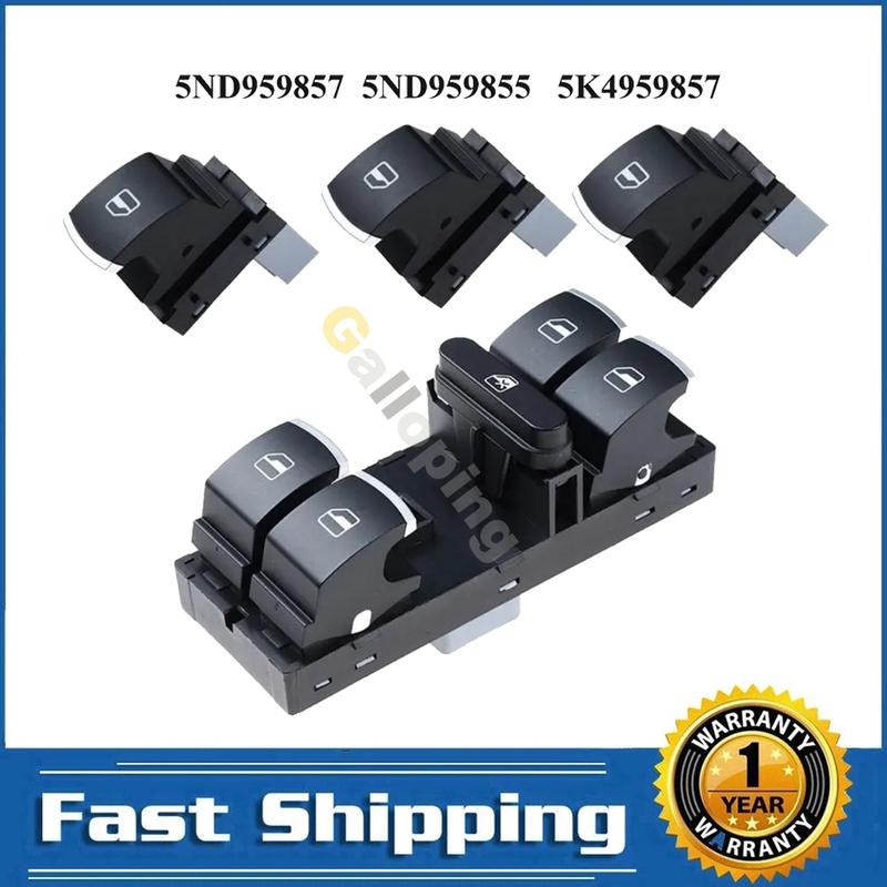 For VW Touran Tiguan Passat B6 B7 Golf Mk5 MK6 Jetta Electric Power Master Window Control Switch 5ND959857 5ND959855 5K4959857
