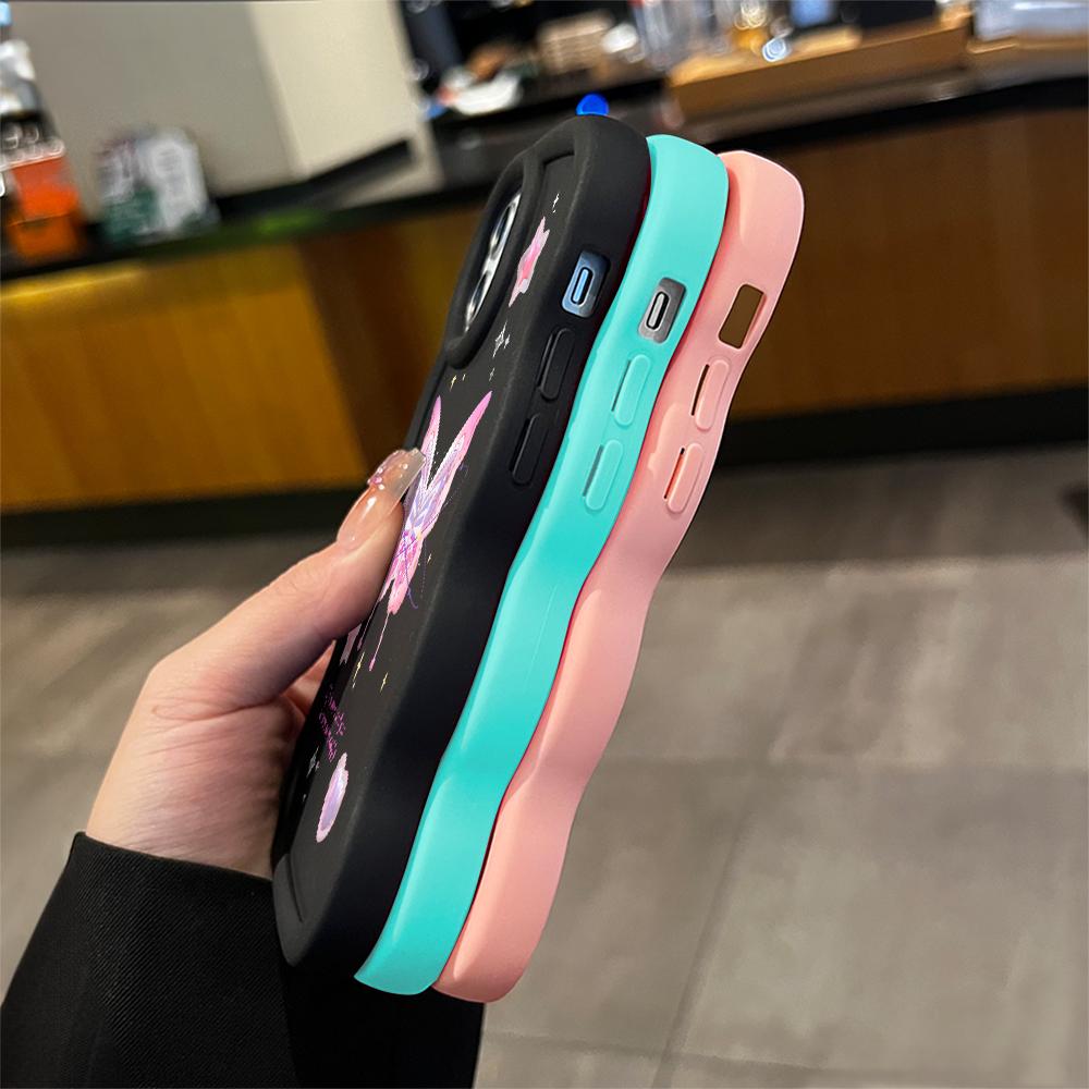 Мягкий чехол для телефона Dream Butterfly для iPhone 11 12 13 14 15 Pro Max 6 6S 7 8 Plus Xs Wave Edge, противоударный защитный резиновый чехол