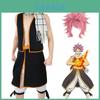 Премиальный набор костюма для косплея Fairy Tail Нацу Драгнила со стильным шарфом и юбкой