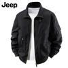 JEEP Men's Outdoor Casual Stand-Collar Washed Jacket