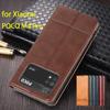 Роскошный магнитный адсорбционный кожаный чехол для Xiaomi POCOPHONE POCO M4 Pro 6.43" Flip Cover Защитный чехол Fundas Coque