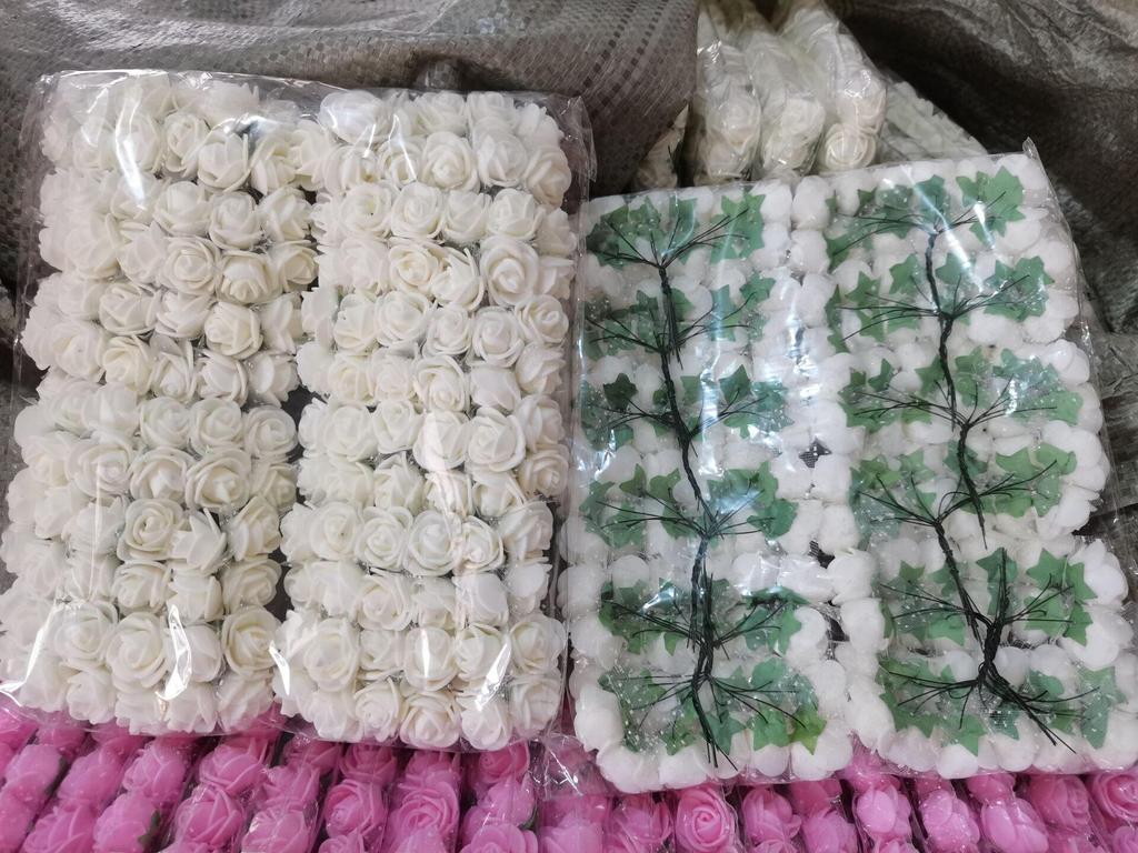 2,5-дюймовая марлевая кружевная роза, пена и сухоцветы для свадебной подарочной коробки, плетеного венка и аксессуаров.