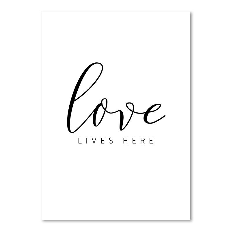 Черно-белая картина с цитатой из жизни, холст, картина в скандинавском стиле, постер с любовью и принтом, скандинавские настенные панно для гостиной, домашний декор