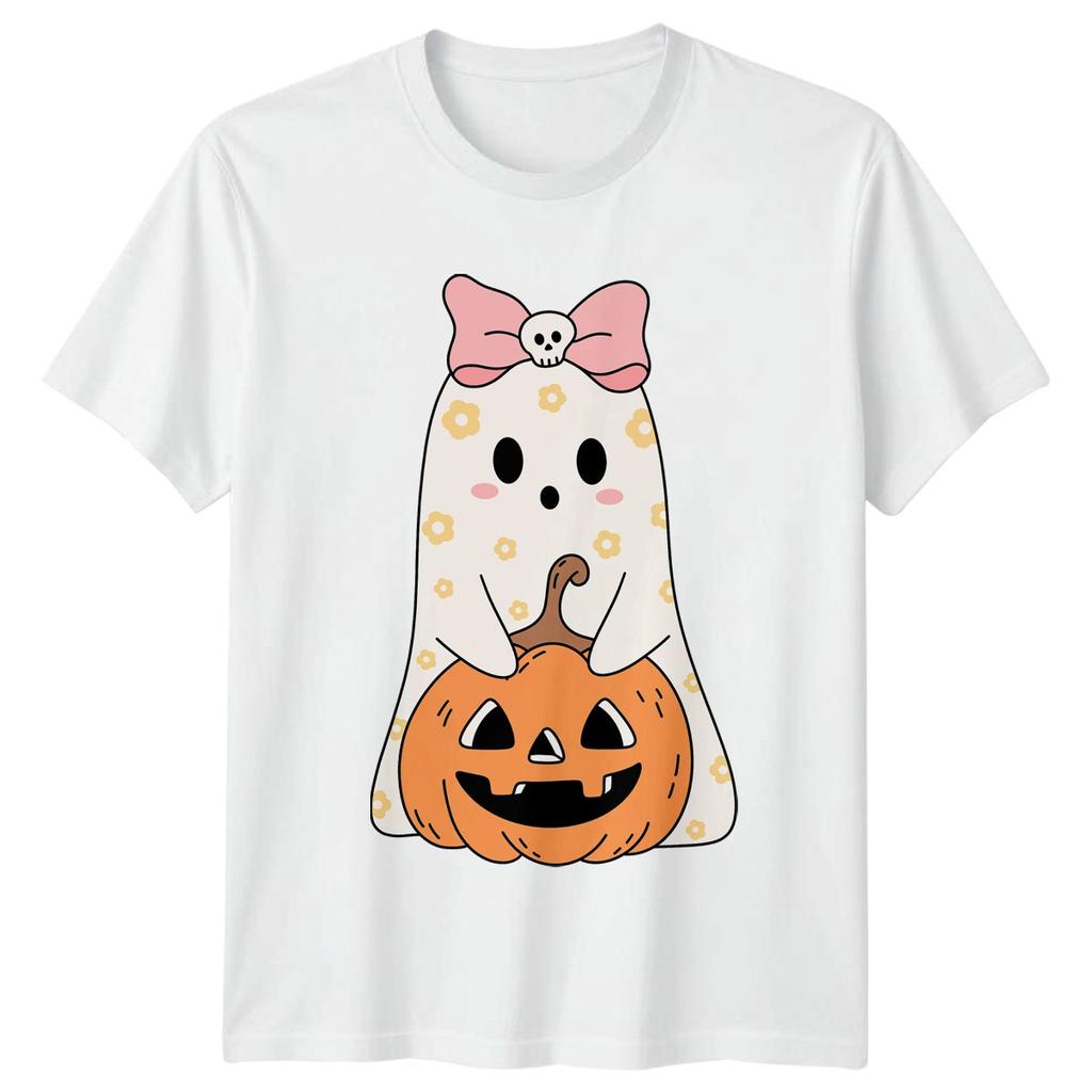 Unisexs TShirt Cute Halloween Ghost Pumpkin Halloween Gift For Her