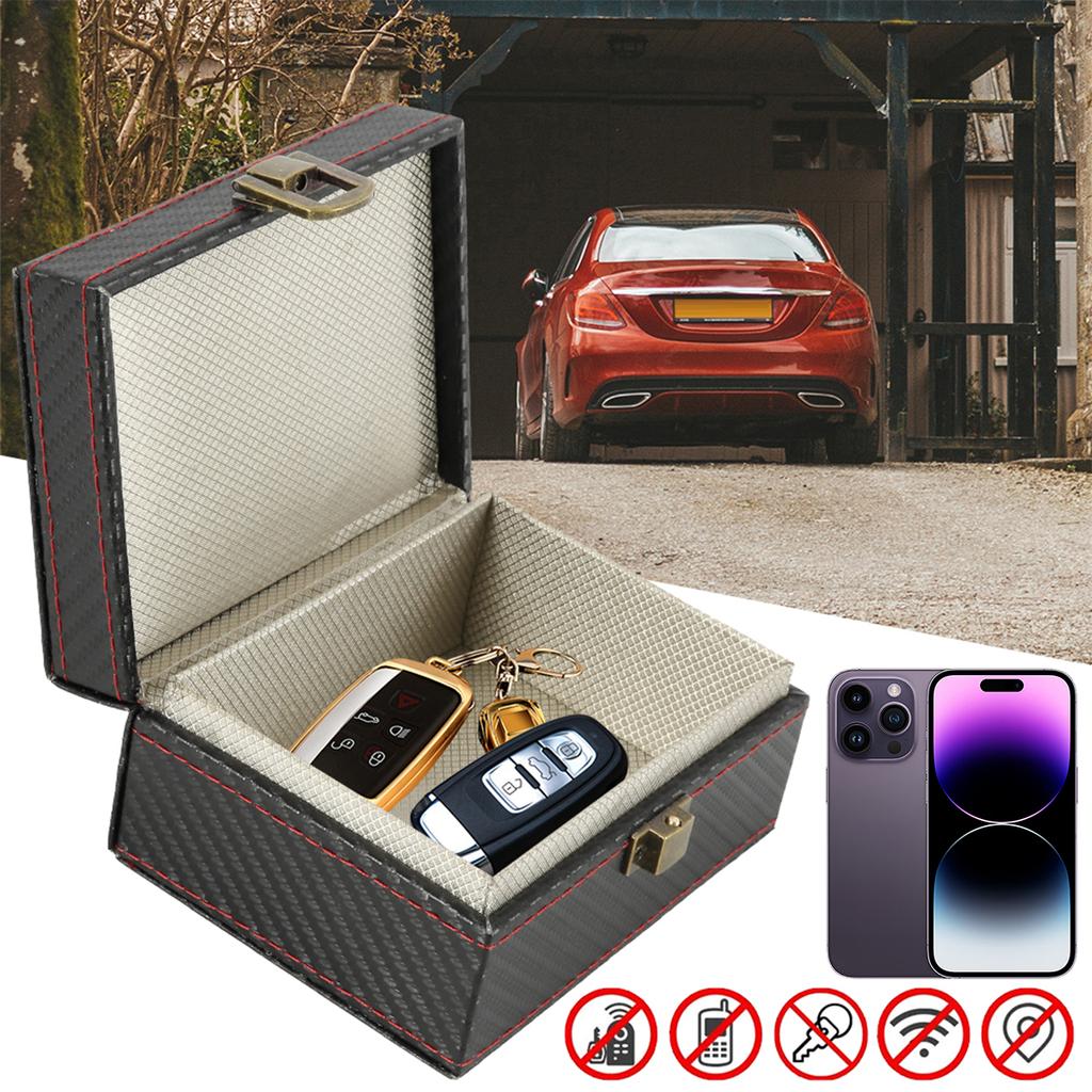 Блокиратор автомобильных ключей Faraday Box Блокировка сигнала автомобильного ключа Клетка для бесключевого доступа в автомобиль Ящик для ключей от машины Противоугонная коробка Faraday для бесключевых ключей от машины