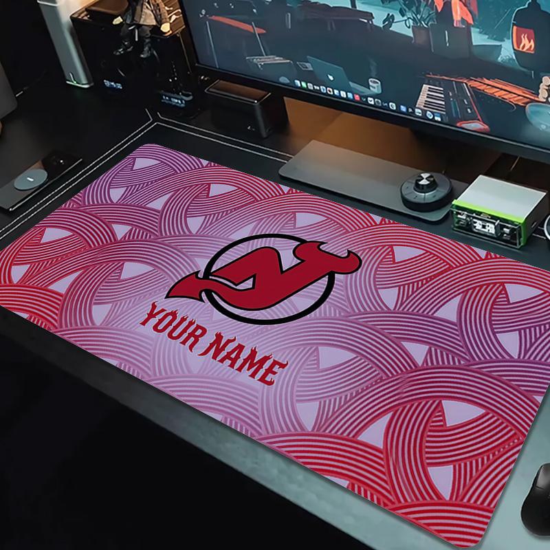 New Jersey Devils Print Cushion Non-slip Laptop Tablet Big Mousepad XXL Mat Mini PC Playmat With Lock edge