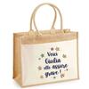 Sac cabas - PLANETEE - jute avec poche Giulia elle assure grave ! - Jute - 43x33 cm - Imprimé en France