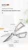 Heavy-Duty German-Style Kitchen Scissors: Stainless Steel, Multifunctional for Poultry & Bone Cutting