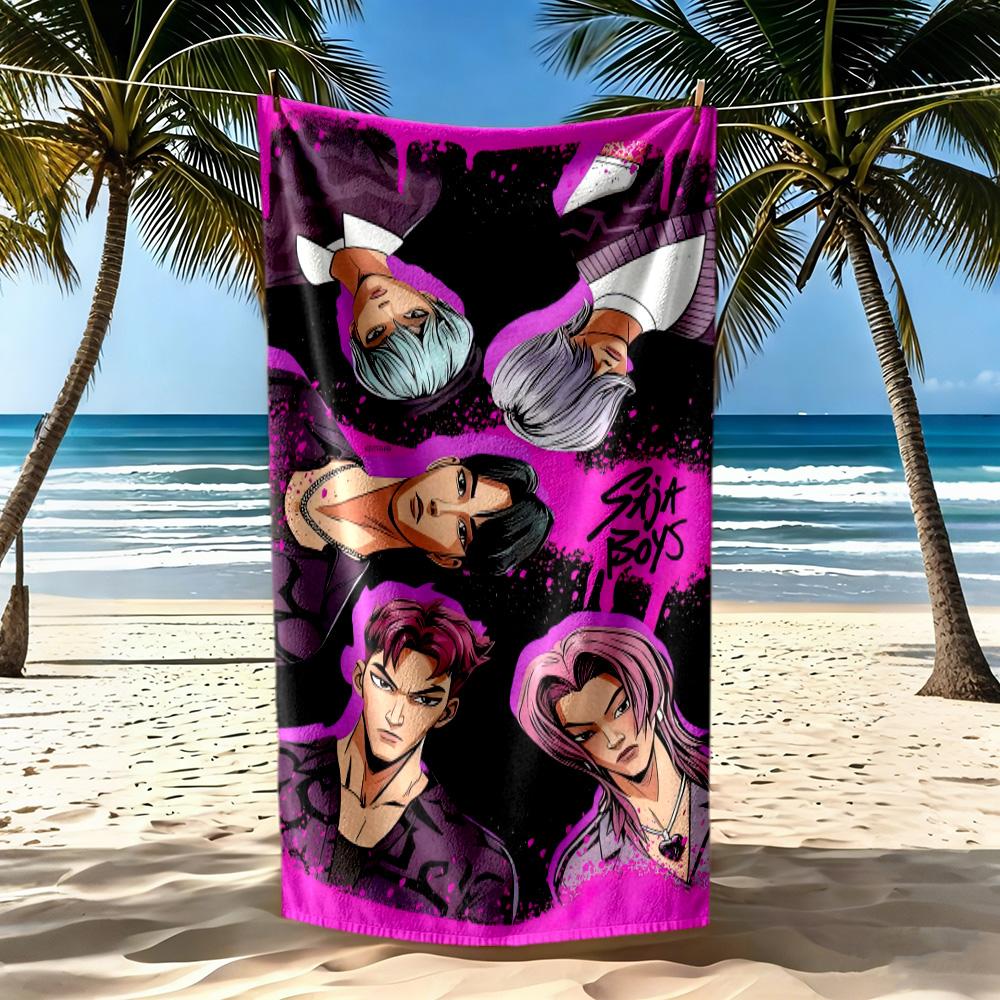 Saja Boys3 Beach Towel Soft Durable Quick-Dry Comfortable Lightweight