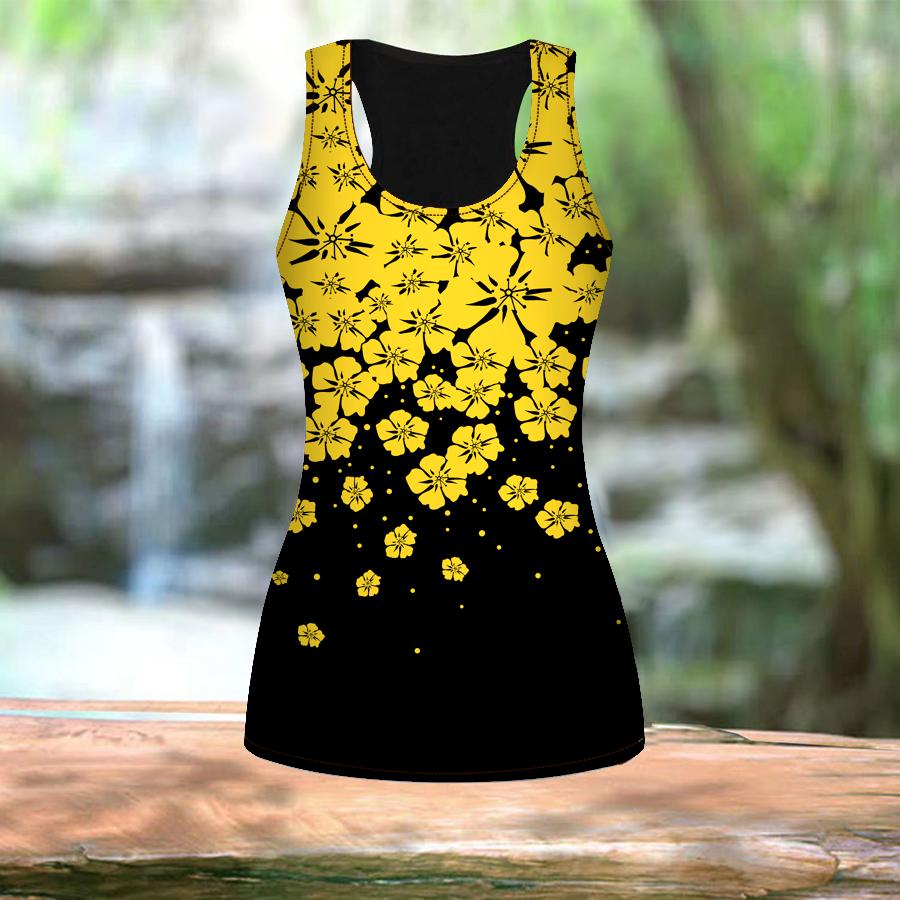 Женские летние спортивные рубашки с 3D принтом летающих цветов для занятий йогой и тренажерным залом, жилеты больших размеров