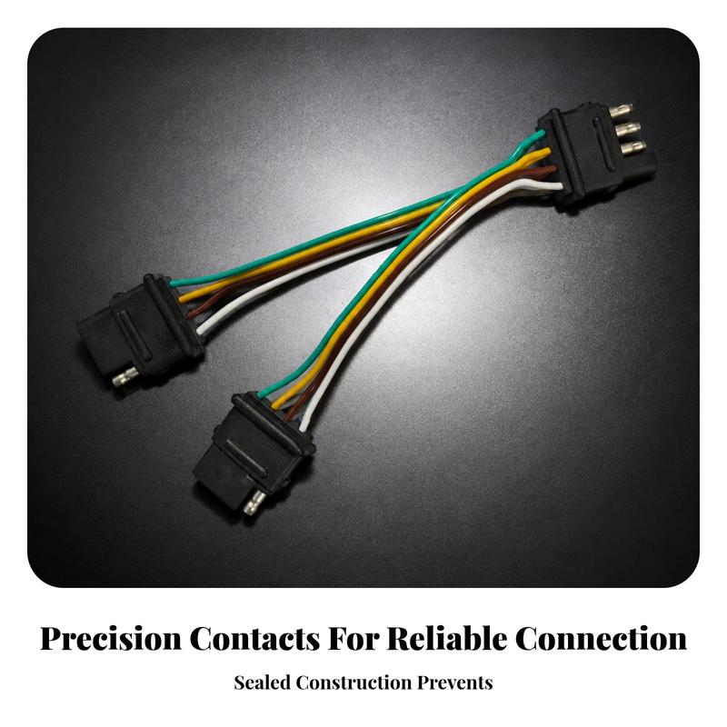 Wiring Harness Plug-Andconnect Pin Flat Trailer Connector Adapter Compact
