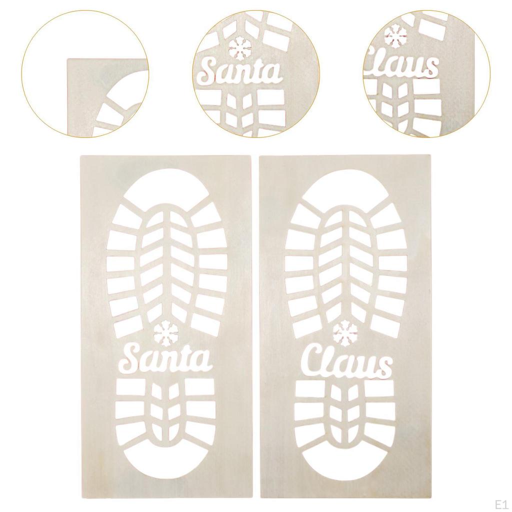 Рождественский трафарет для рисования Санта-Клауса, креативные полые ботинки