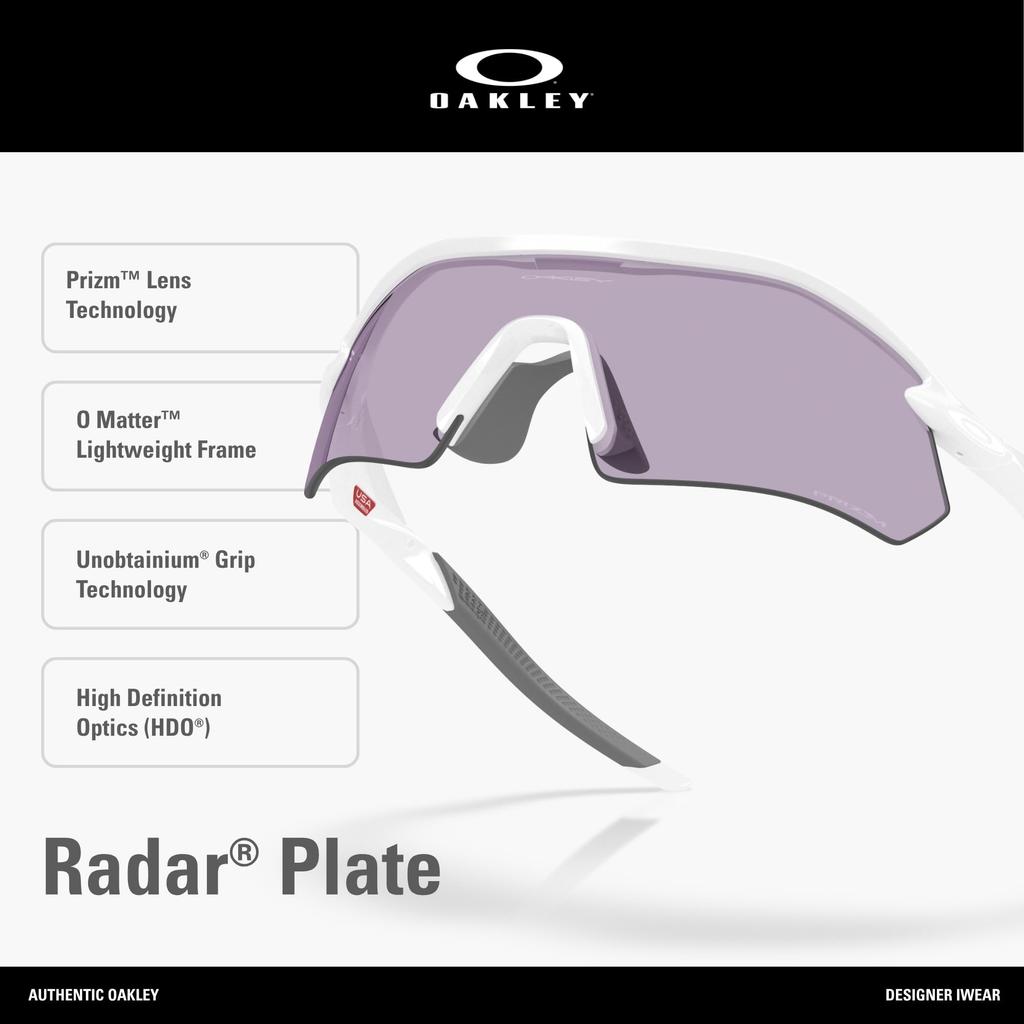 Oakley Солнцезащитные очки 0OO9495D RADAR PLATE ПОЛИРОВАННЫЕ БЕЛЫЕ PRIZM SLATE 94950836 Поляризационные [Oakley]
