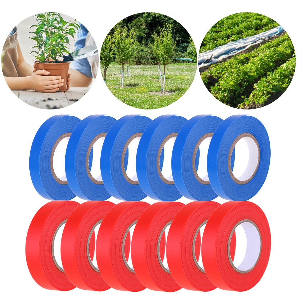 12/20pcs Plant Branch Tie Tape with 1 Box Staple Tying Binding Tie Tape Plant Tying Machine Tape Tool for Garden Plant Vine Tie