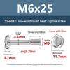 Yigu 304 Stainless Steel Pan Head Captive Screw M3/M4/M5/M6