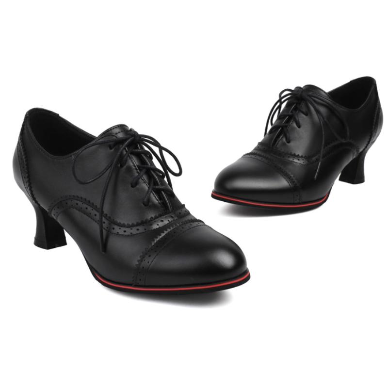 Fashion Vintage Low Short Heels Pumps Loafers Shoes Blue Red Black Women's Heeled Lace-up Casual Party Office Shoes Large Size 45 50