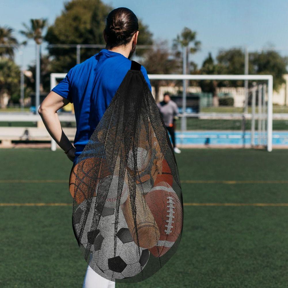Durable Basketball Soccer Ball Bag Extra Large Drawstring Bags Sports Ball Bag Mesh BaseBall