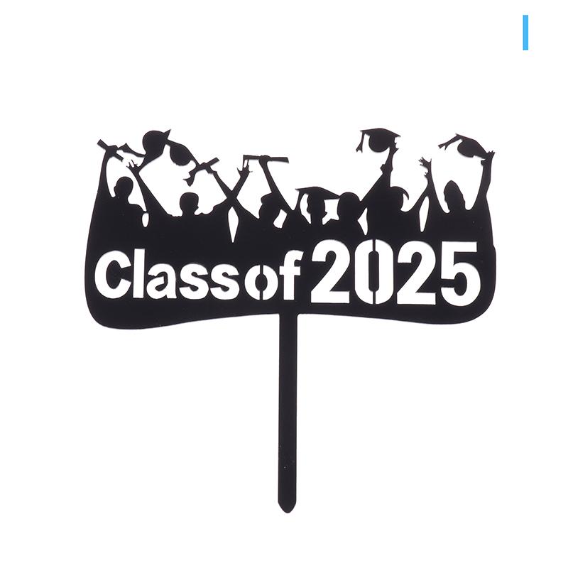 Украшения для торта на выпускной 2025 года, акриловые украшения для выпускного класса 2025 года, двухслойные украшения для торта на выпускной церемонии