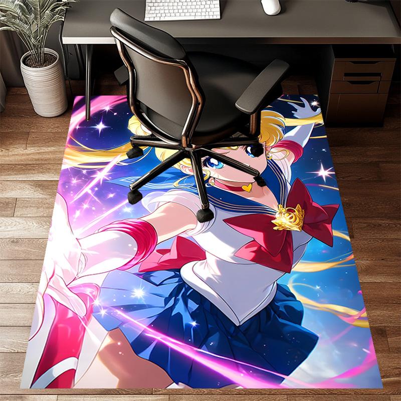 Sailor Moon Printed Area Rug Carpet for Bedroom Living Room Home Decor Rugs Mat Non Slip Mat Rug for Bedside