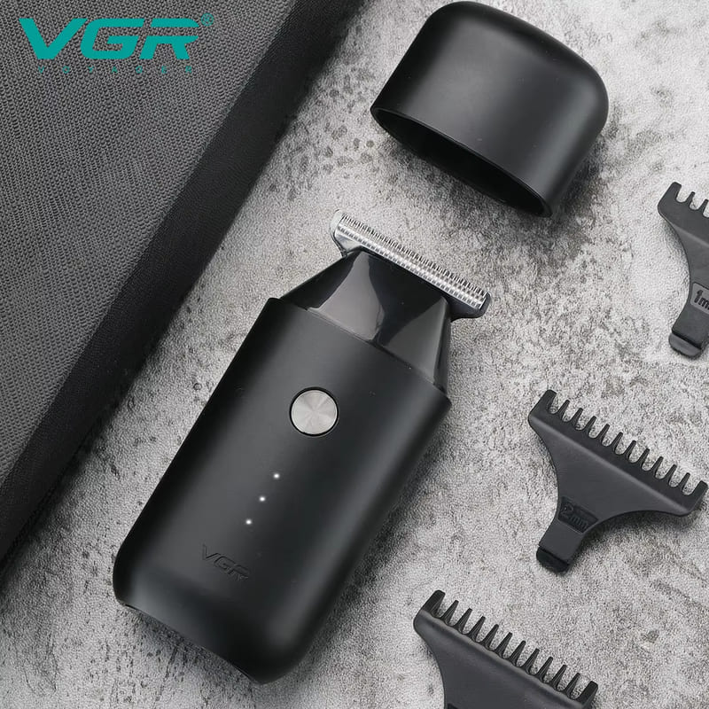 VGR Профессиональная машинка для стрижки с нулевым срезом Перезаряжаемая беспроводная бритва для бороды Электрическая дорожная мини-модель Триммер для волос для мужчин Портативная бритва V-932