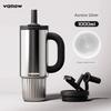 British Vanow Large-Capacity Thermos Cup for Men and Women, Simple Solid Color Ceramic Inner Tube, Straw, Ice Cup