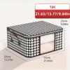 Visible Large Capacity Storage Box Portable Household Clothes Organizer With Handles Foldable Dustproof Quilt Zipper Container