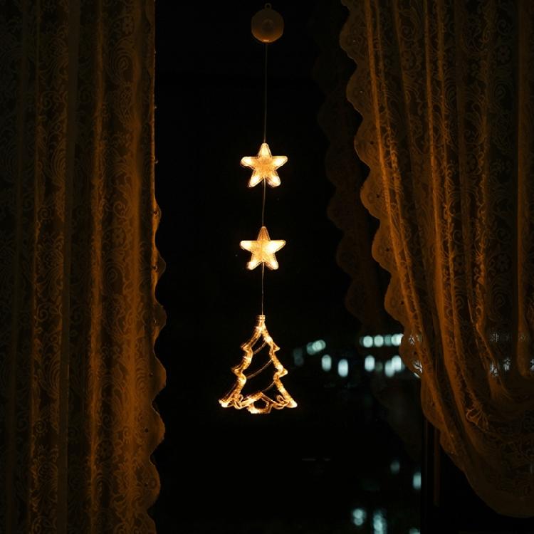 Seasonal Window LED Light Battery Operated Hanging Lamp for Christmas Home Decoration Stylish Holiday Window Adorment