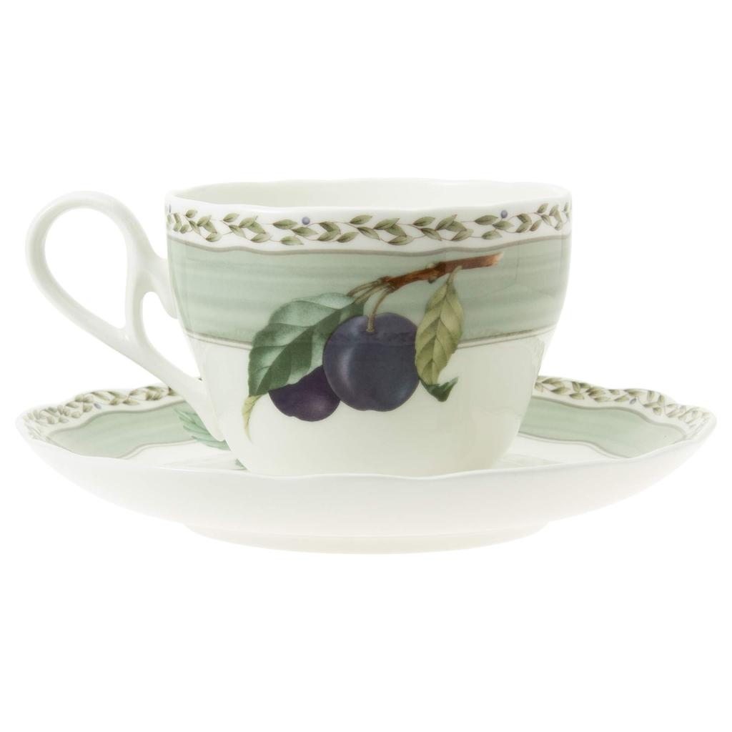 Чашка-блюдце Noritake 250 куб. см Orchard Garden, безопасная для микроволновой печи, костяной фарфор и (Кофе чай) Т97887/4911-1