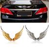 Автомобиль Авто Мотоцикл Наклейка на кузов 3D Орел Крылья ангела Стиль значка Металлические алюминиевые наклейки Серебристый/Золотистый Внешние аксессуары
