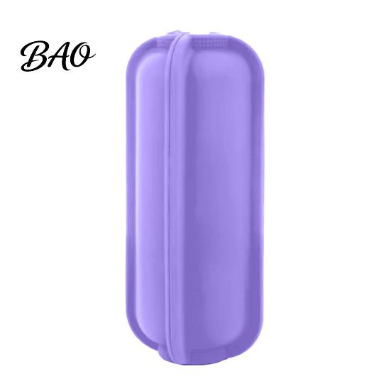 Portable Lunch Box Food-grade Silicone Taco Holder, Flip-top Buckle Design Burrito Storage Compact Food Keeper Box, Leak-proof Handling for
