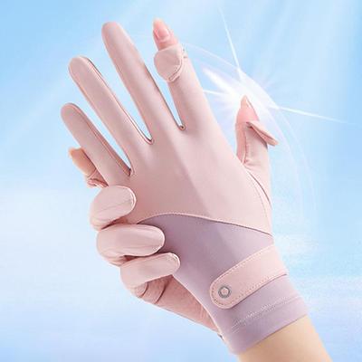 Женские солнцезащитные перчатки Ice Silk, женские летние солнцезащитные перчатки, модные варежки для езды на велосипеде, вождения, бега, тонкие перчатки с защитой от ультрафиолета