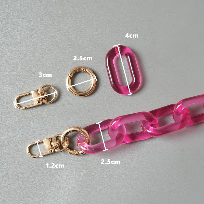 Новый аксессуар для телефона, цепочка со съемными деталями, матовая белая кожа через плечо из смолы, роскошный ремешок, чехол для телефона, цепочки, ярко-неоновая акриловая цепочка на плечо