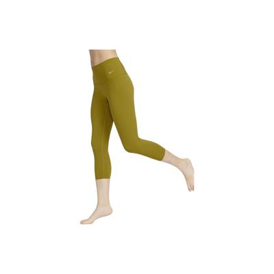 Nike Леггинсы Zenvy Air Series однотонные, с низкой интенсивностью, быстросохнущие, с высокой талией, женские леггинсы, мохово-зеленые DQ6024-390