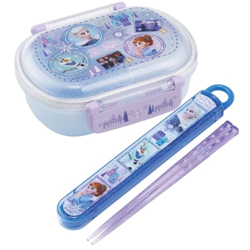 Skater Chopsticks, 16.5cm, with Chopstick Case, Disney Frozen 23, for Girls, Antibacterial, Made in Japan, ABS2AMAG-A