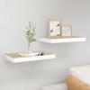 VidaXL Floating Shelves 2 Pcs Oak and White 50x23x3.8 Cm MDF