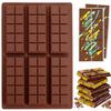 Rectangular Food-Grade Silicone Chocolate Mold, Chocolate Bar Mold for Milk Chocolate Bars, Dubai Chocolate, Cookie Tools, DIY Baking Mold (A)