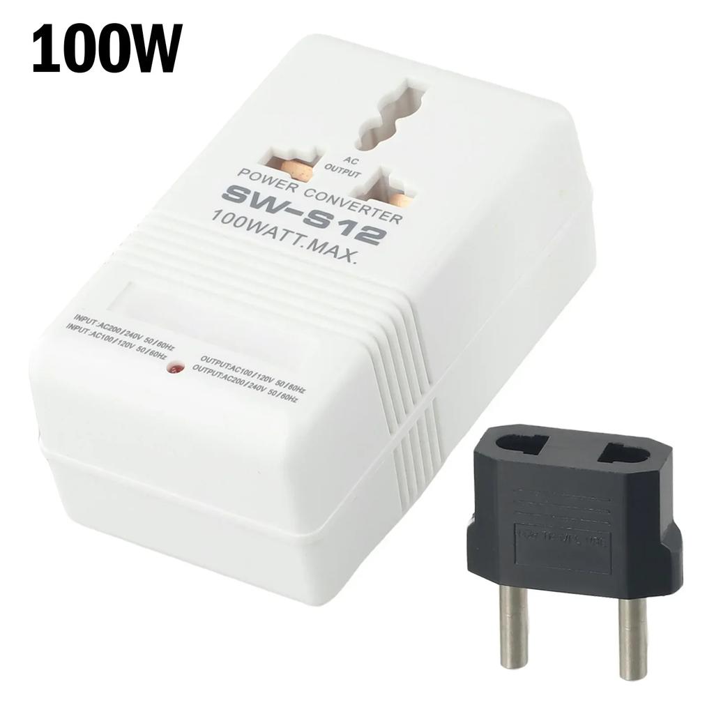 Step UP OR Down Converter Transformer 100W 110V/120V To 220V/240V+EU Adapter Maximum Load Power 100W Power Converter AC117V-230V