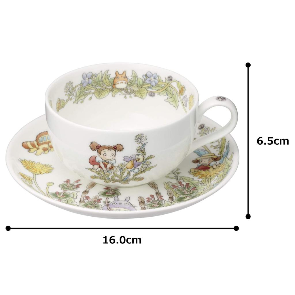 Чашка для молочного чая Noritake Блюдце 325 мл Мой сосед Тоторо Одуванчиковая серия Подходит для микроволновой печи 1 шт. Костяной фарфор и T97285A/4660-2