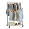 SONGMICS Clothes Rack, 2-Tier, with Shelves and Casters, 91cm Wide, Sturdy, Indoor Clothes Drying Rack, Clothes Storage, Stable, Easy To Move, Just Th