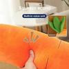 Mellow Dog Calming Carrot Toy for Pets Soft Squeaker Anxiety Relief Chew Plaything Stress Reducer Plush Animal Companion