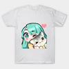T Shirt Women Chibi Hug Harajuku Print Kawaii Tshirt Summer Short Sleeve Female T-Shirt Top Tee