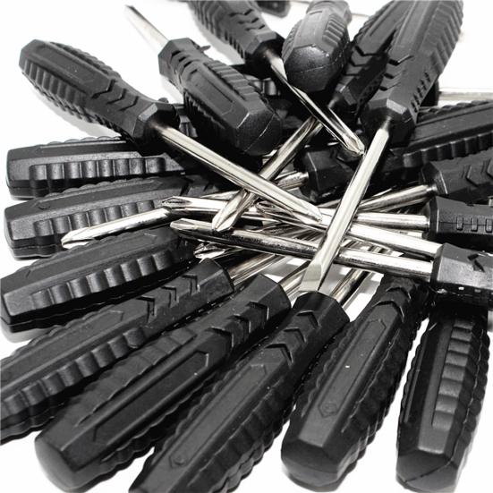 5mm Portable Cross/Flat Head Plastic Non-slip Handle Screwdriver DIY Repair Tool