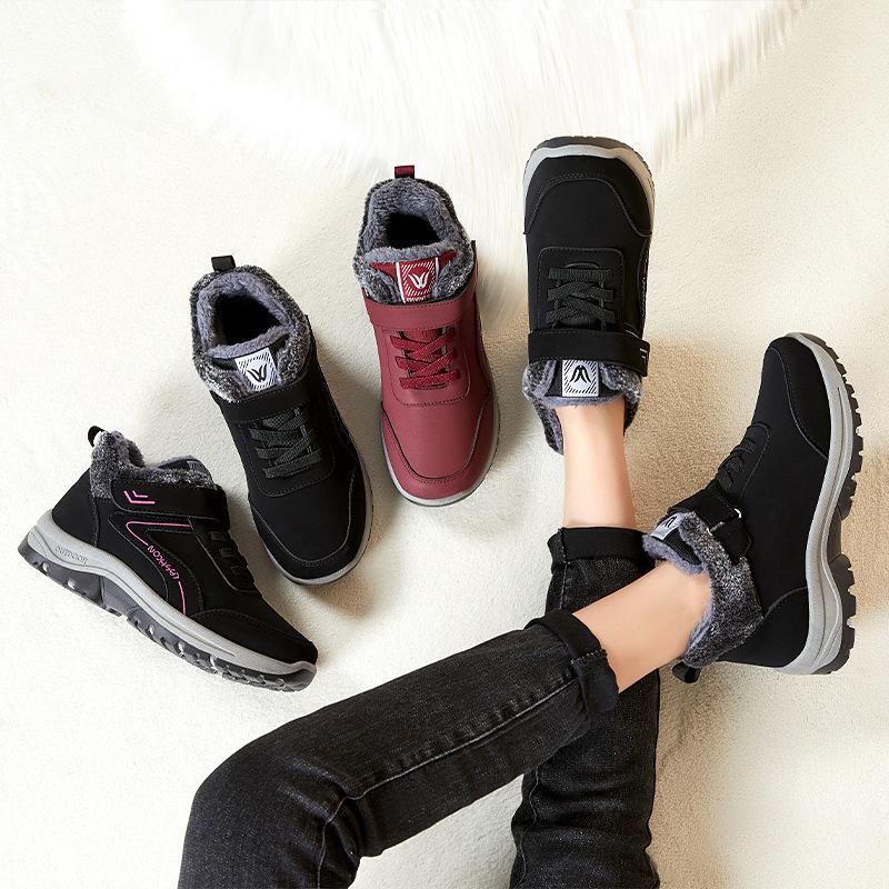 Snow Boots for Women Winter Cotton Shoes New Velvet Thickened Cotton Boots Warm Walking Shoes