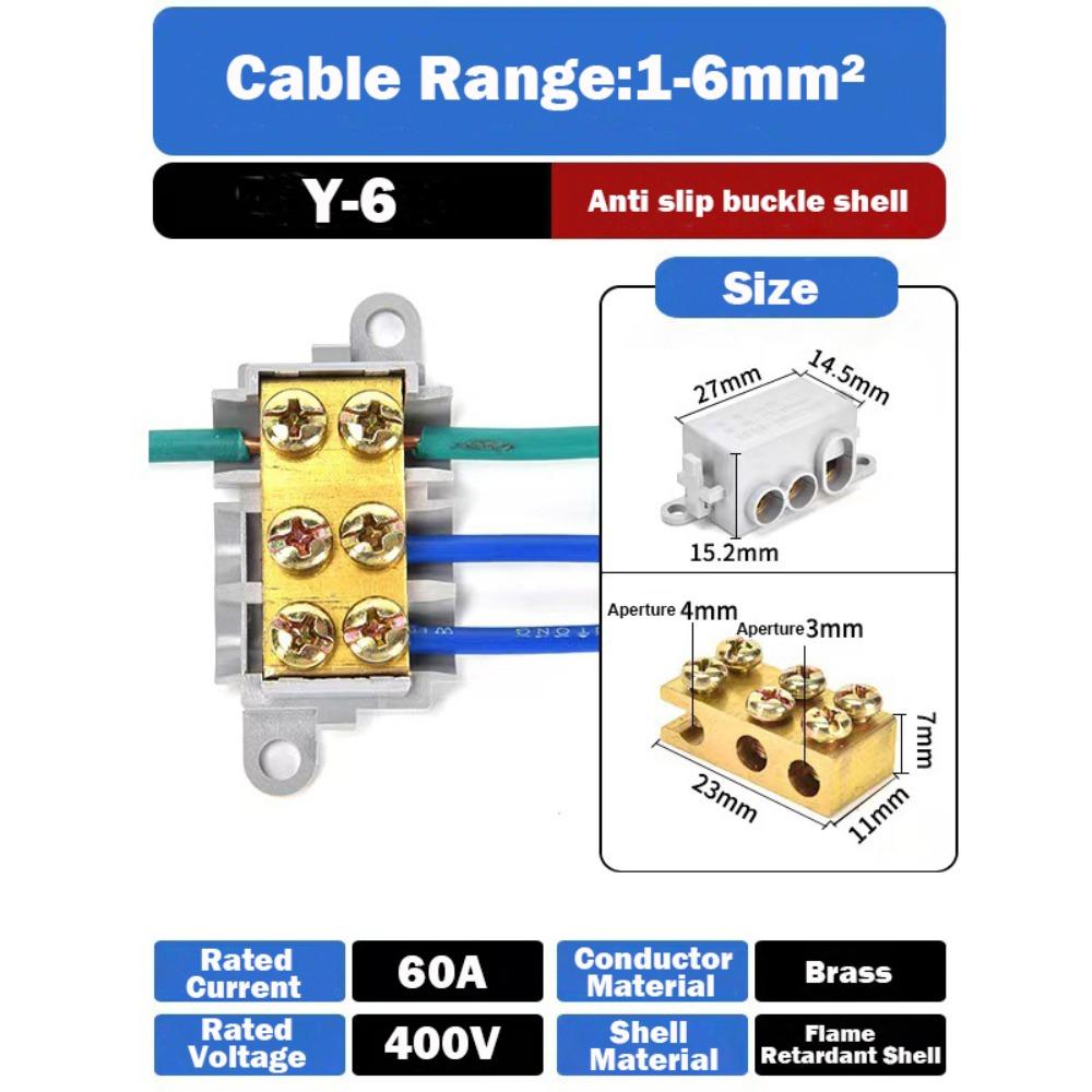 Electrical Connectors High Power High Power Splitter Conductor Brass Large Current Wire Connector Terminal Blocks