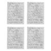 4PCS Clear Stamps Clear Imprint Paste Repeatedly DIY TPR Letter Decorative Stamps for Card Making