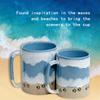 1pc 11/15oz Creative Ocean Shoreline Mug Coastline Couple Cup Coffee Cup Mug Souvenir Gifts