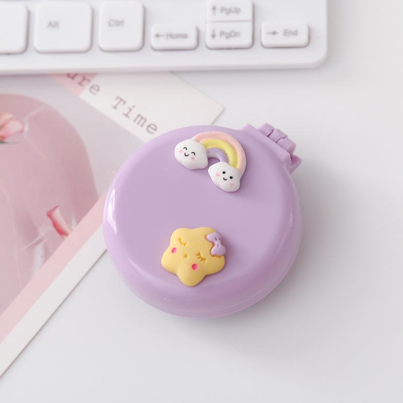 Симпатичные мини-складные гребни для волос с зеркалом, портативные для путешествий, массажная расческа для женщин и девочек, щетки для волос, аксессуары для укладки