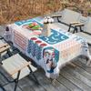 Круглая скатерть в этническом стиле, богемная скатерть для журнального столика, высококачественная уличная прямоугольная скатерть, ткань для кемпинга