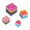 Seimeinoki Prism Cube Set of 4 Optical Glass Cube K9 Crystal Transparent Colorful Dichroic For Light Teaching Tool 4, Sizes, Prism, Material, Prism,
